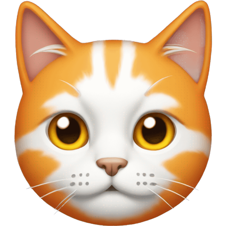 Orange cold cat emoji