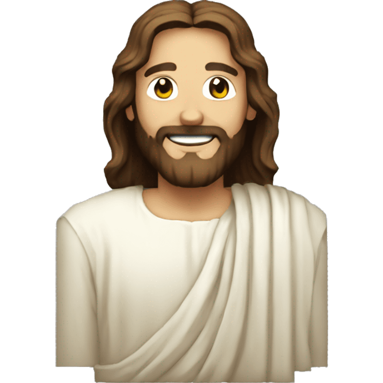 Jesus pixel art smile emoji