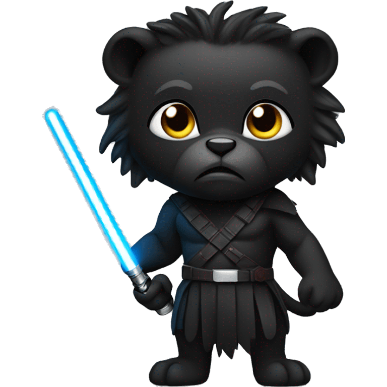 Black beast with a lightsaber  emoji