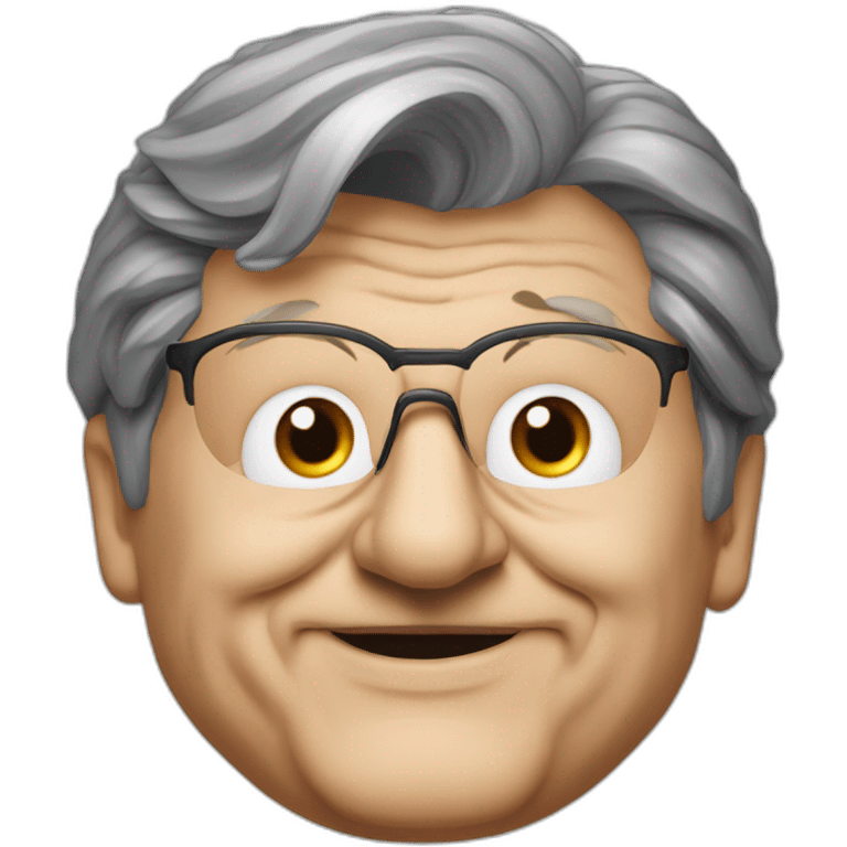 jean luc mélanchon avec un nez rouge de clown emoji