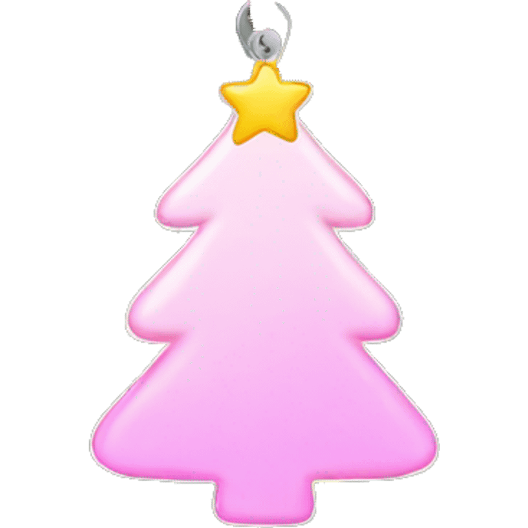 Christmas tree with pastel pink Jesus ornament  ornaments  emoji