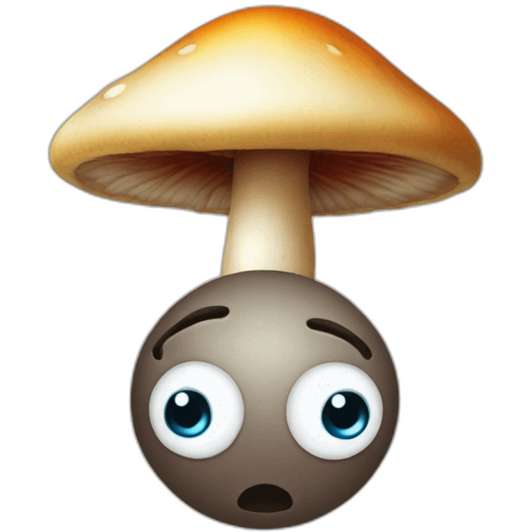 eye emoji plus mushroom emoji emoji