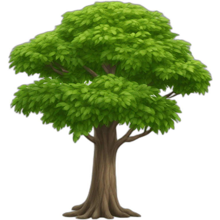 Tree from top, simplified and photorrealistic emoji