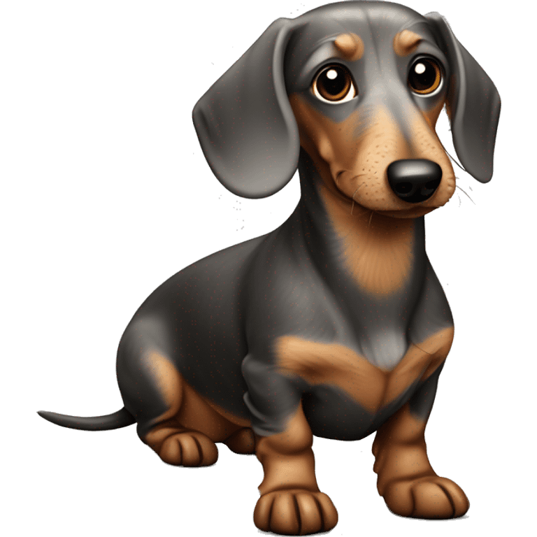 Old really wire-haired dachshund emoji