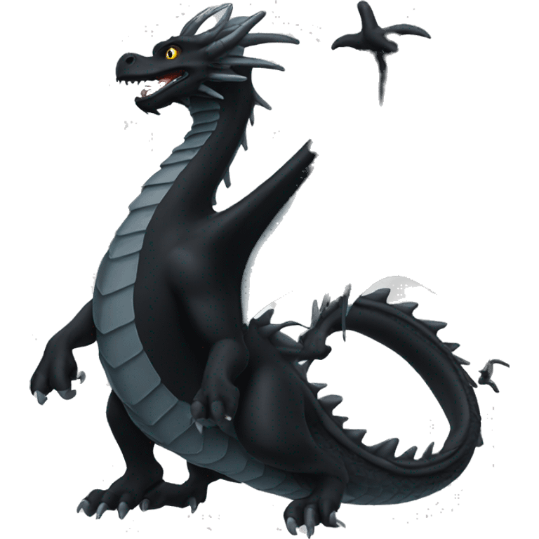 flying black dragon emoji