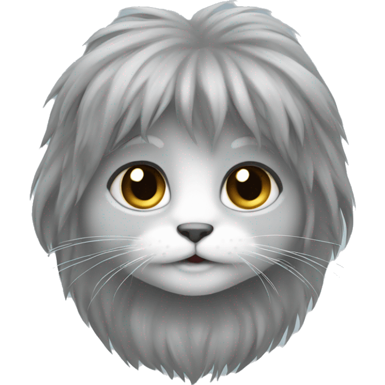 British long hair baby grey emoji