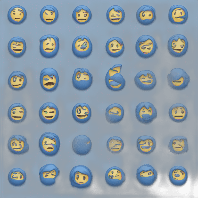 statistique en bleu emoji