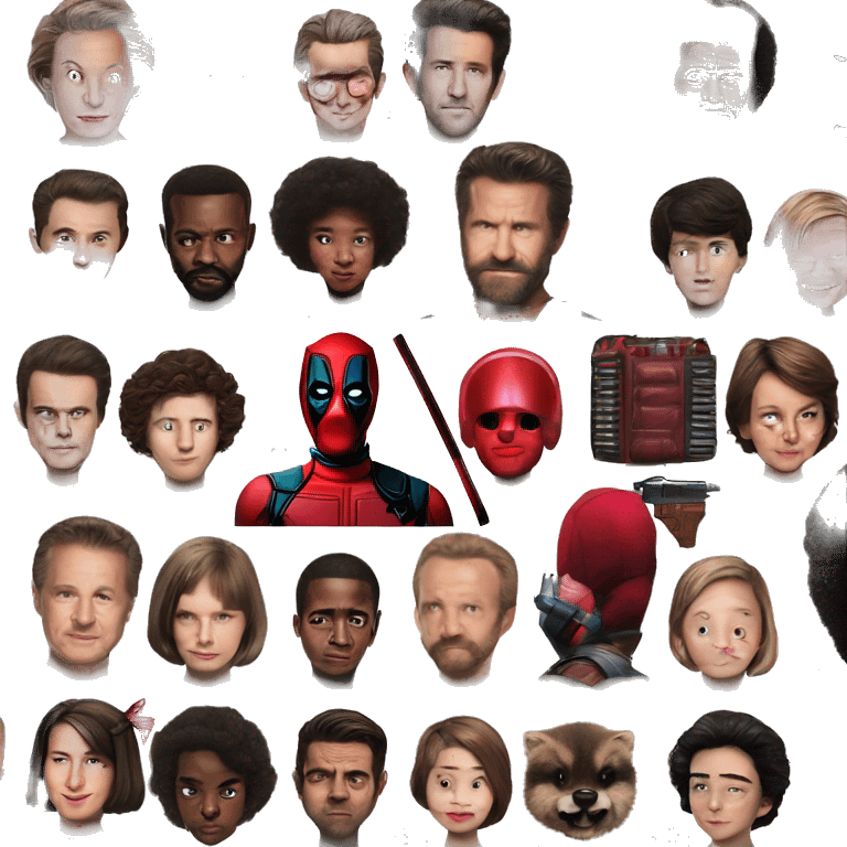 deadpool and wolverine with stranger things cast emoji