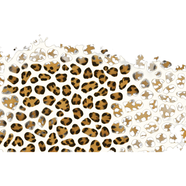 leopard print heart white emoji