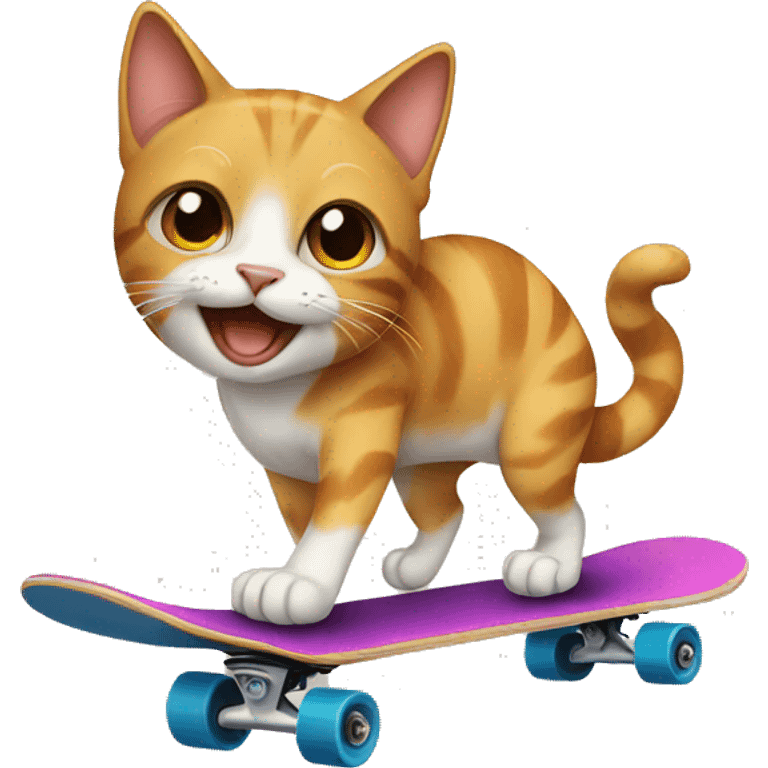 Cat on a skateboard emoji