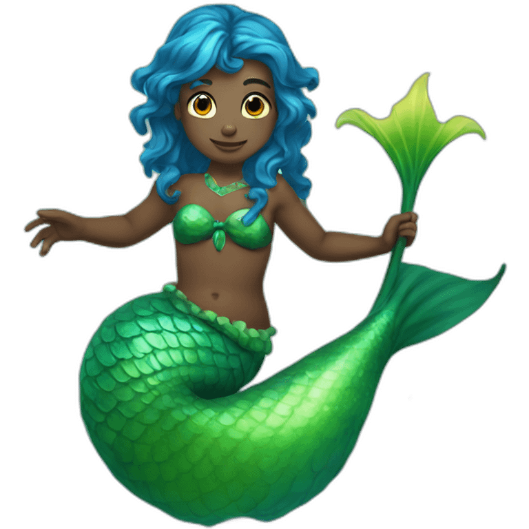 Male water nymph with mermaid tail  emoji