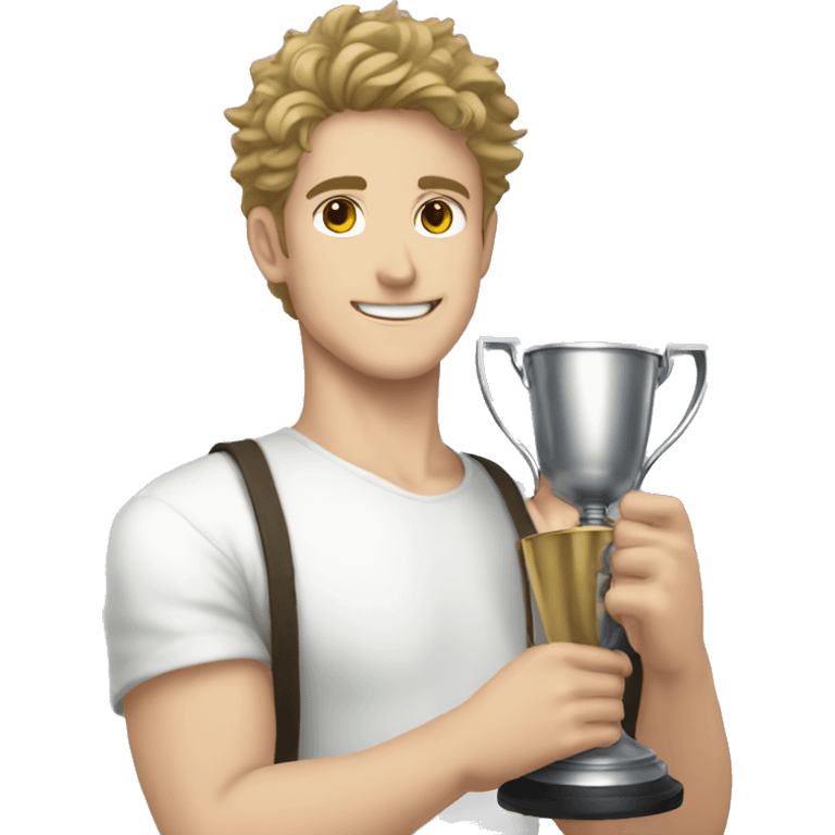 white anime men with win cup emoji