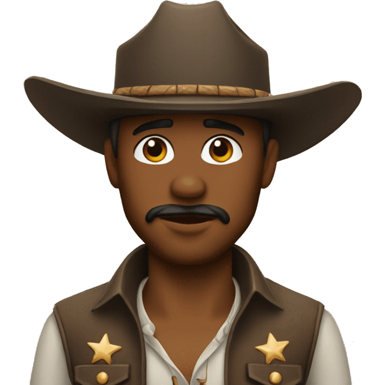 Cowboy with lip marks emoji