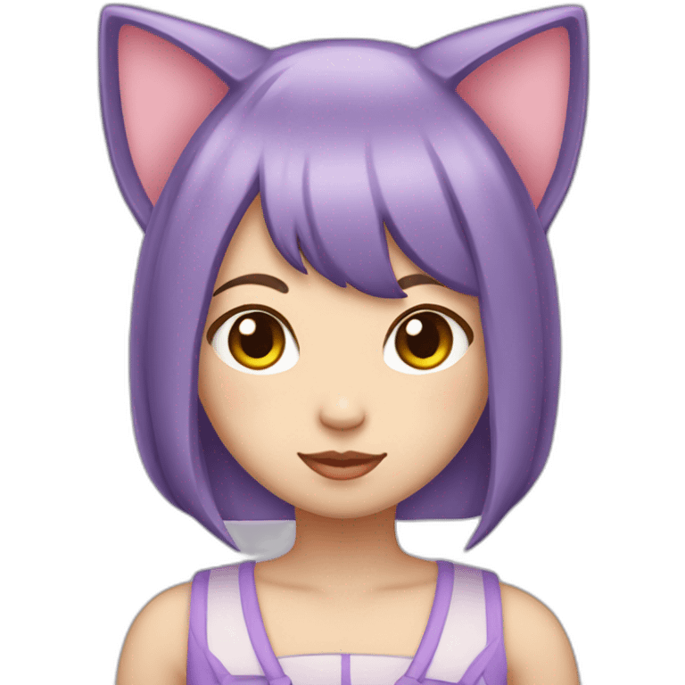 light-purple-bobbed-cat-ear-japanese-girl emoji