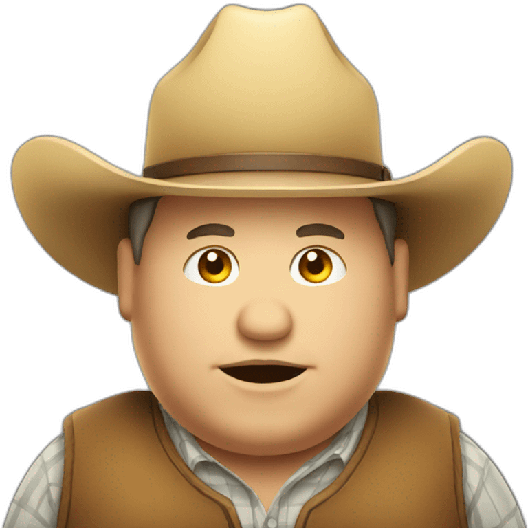 fat guy with cowboy hat emoji