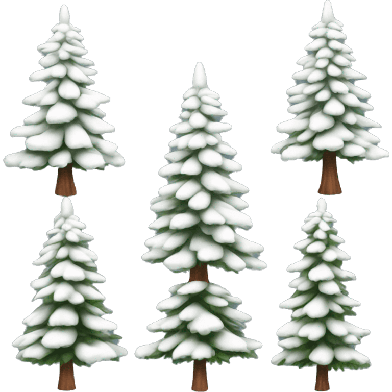 Realistic actual pure white Douglas fir christmas  tree isolated full image. emoji