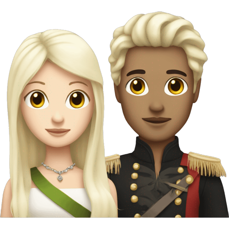 white skin prince with dark straight hair with a white blonde prince  emoji