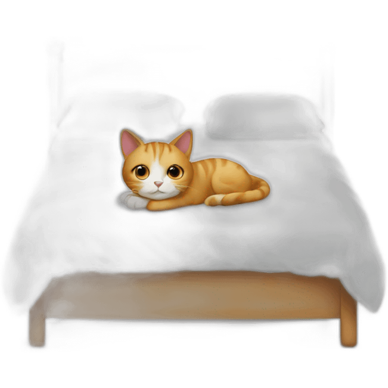 Cat on bed emoji