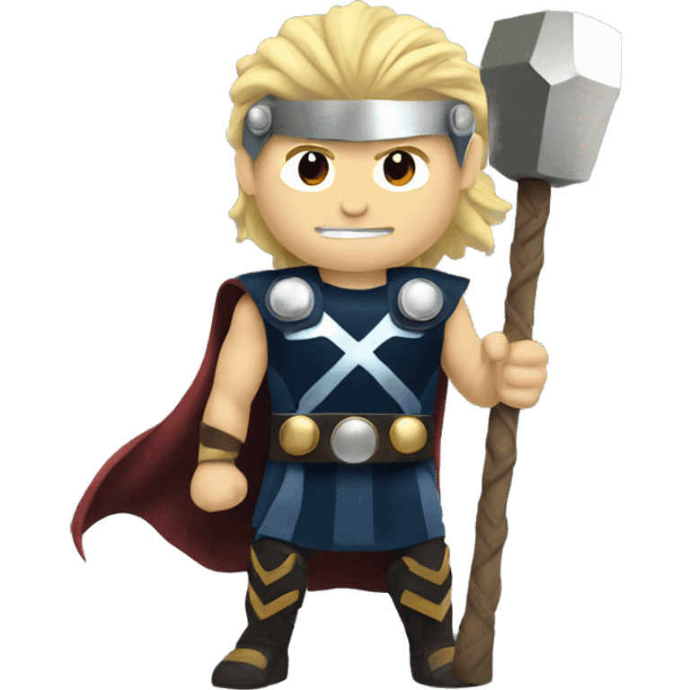 thor with hammer and lightening rod emoji