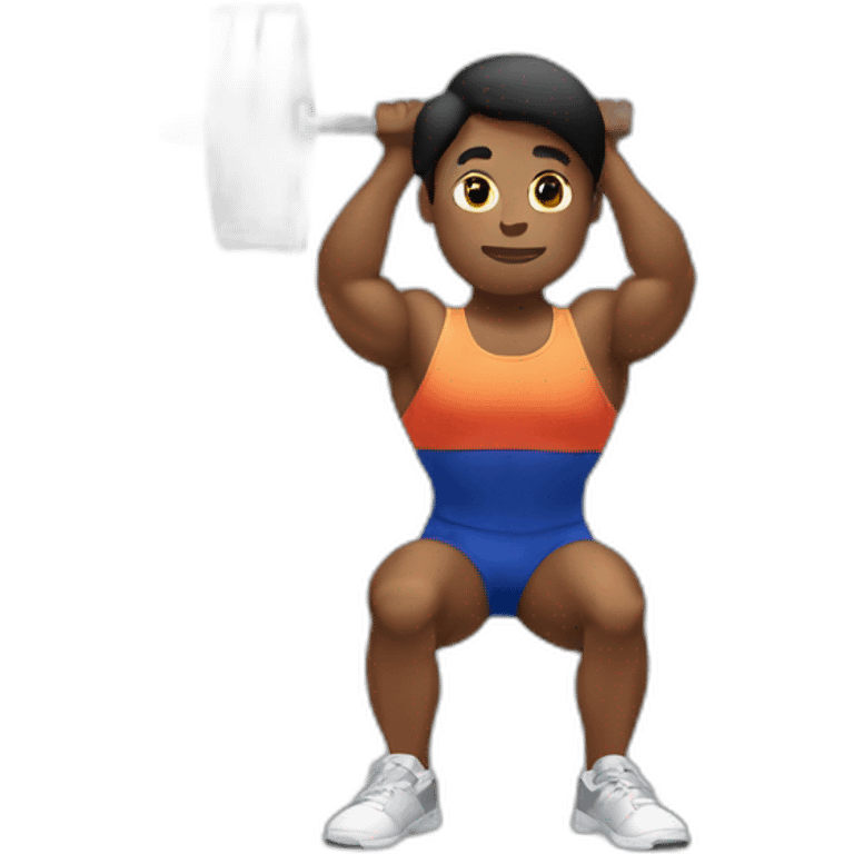 Weightlifter doing a snatch  emoji