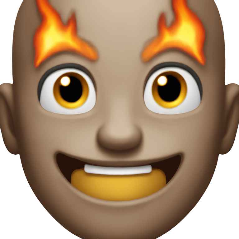 Excited hype devil fire emoji