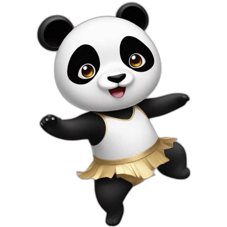 a panda who does rhythmic gymnastics emoji