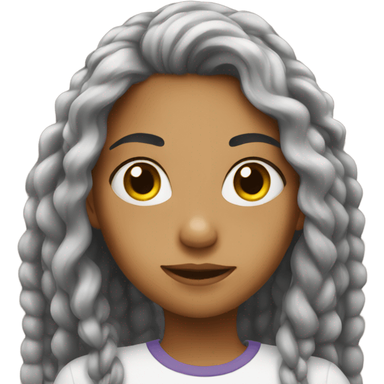 Girl With locks  emoji