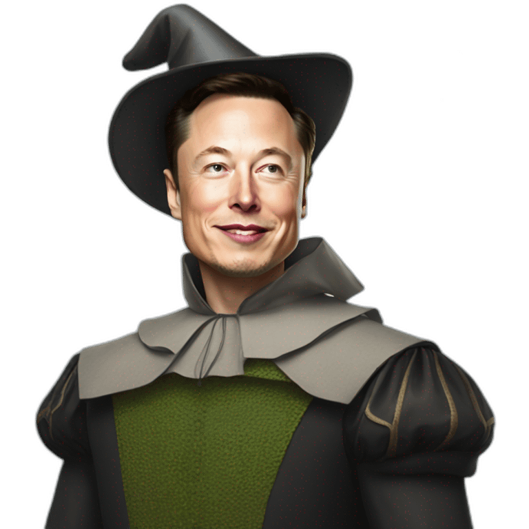 Elon musk as wizard of oz emoji