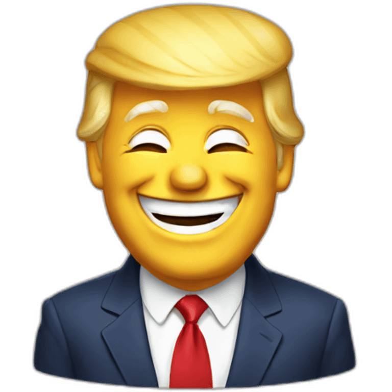 Donald Trump laughing emoji