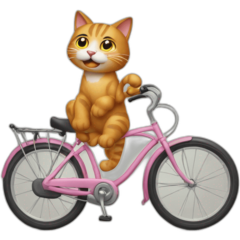 Cat with bike emoji