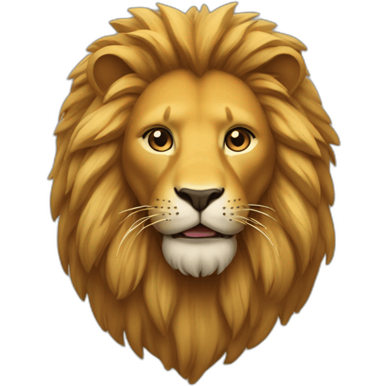 Chat sur un lion emoji