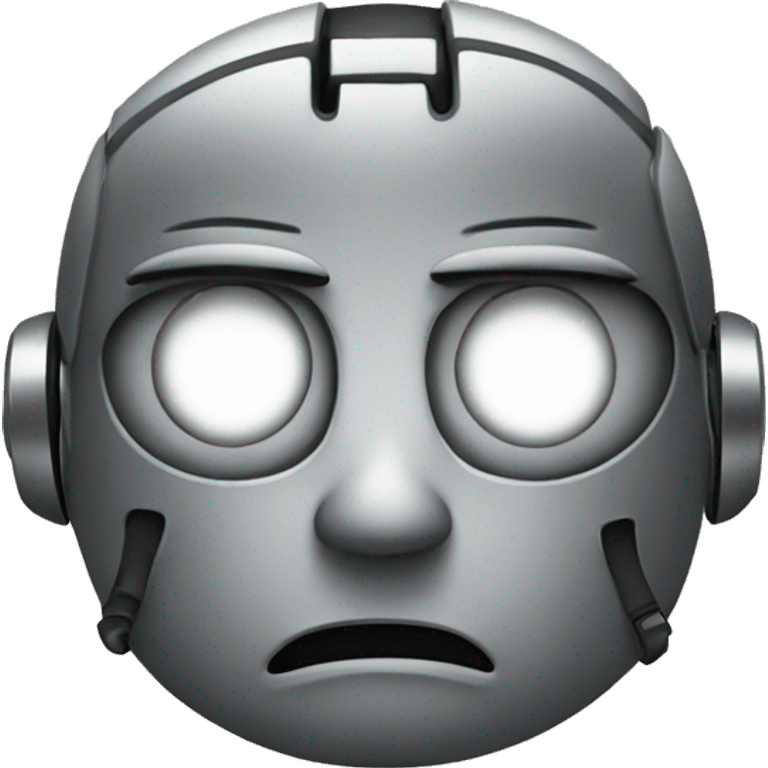 the unamused face emoji as a robot emoji