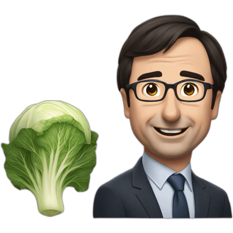 john oliver and cabbage happy emoji