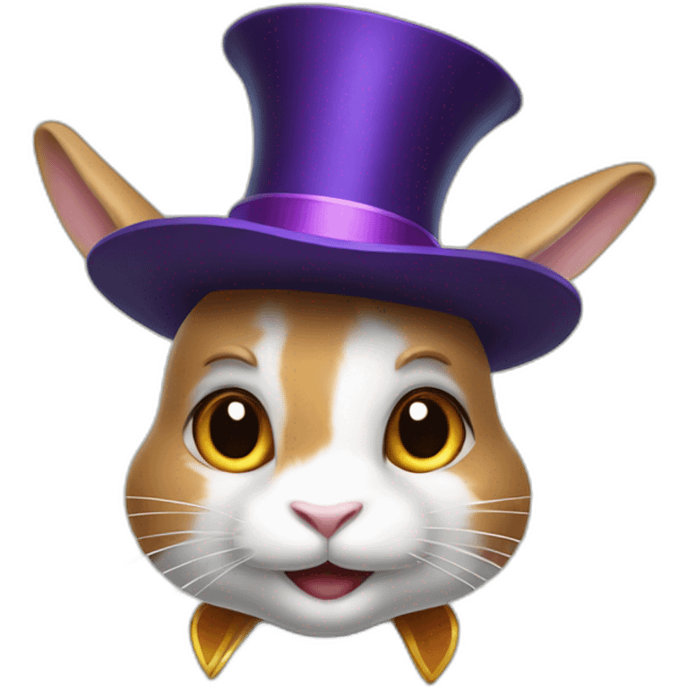 Rabbit in magician hat emoji