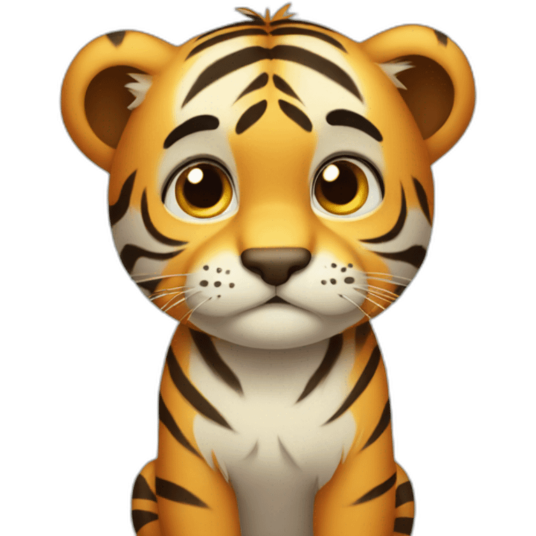 Sad tiger cub emoji