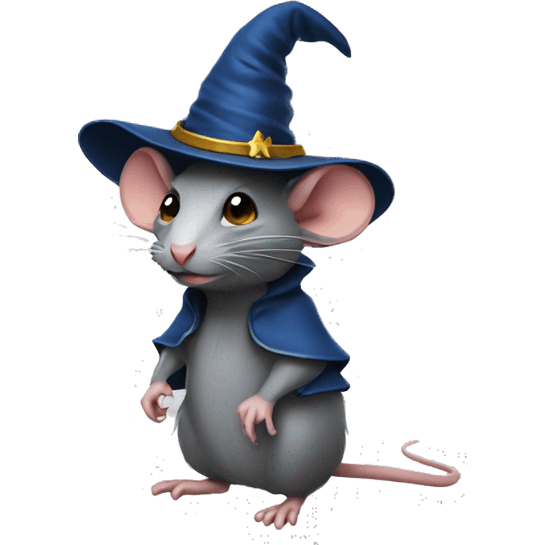 Bold Rat in the wizard hat emoji