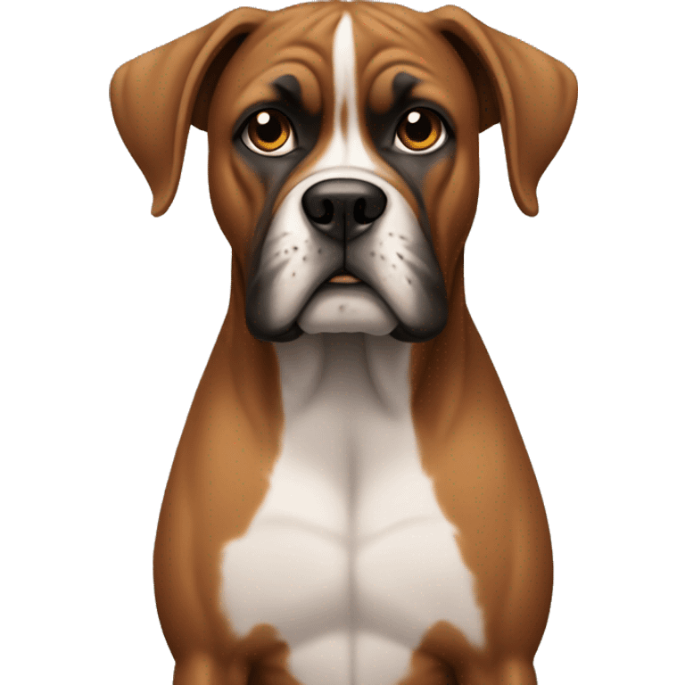 Rugged boxer dog emoji