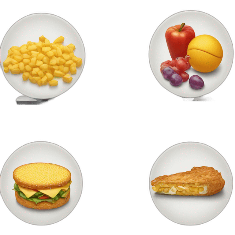 a scale with food on one side and a sport on the other emoji