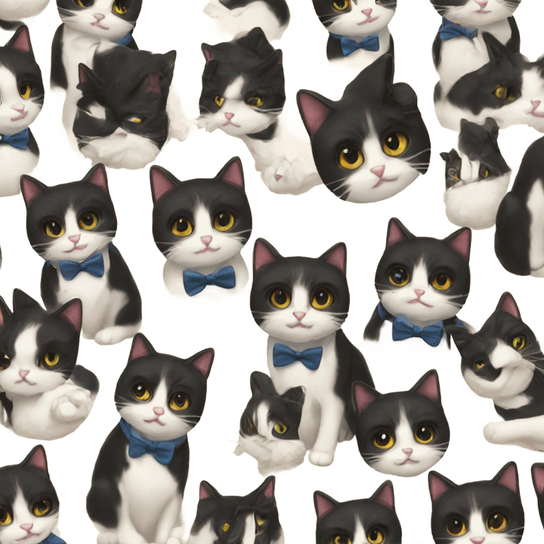 Tuxedo cat emoji