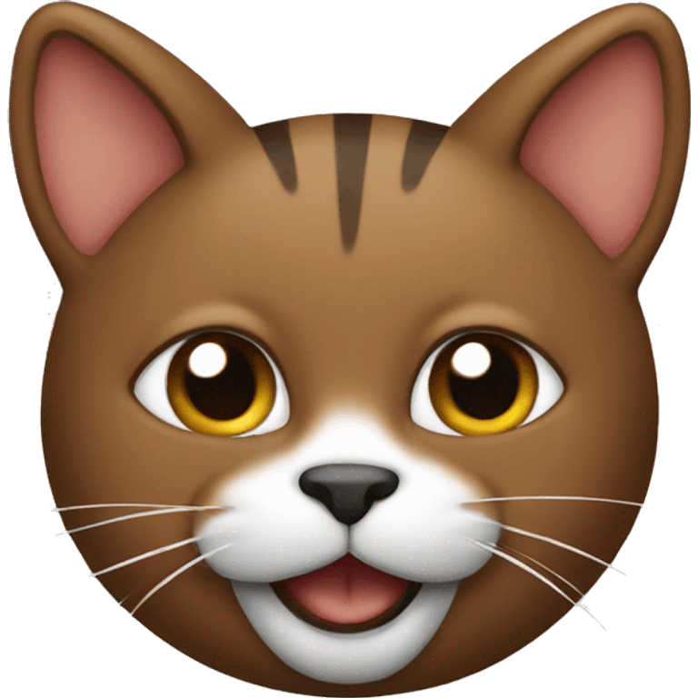 A brown playing cat emoji