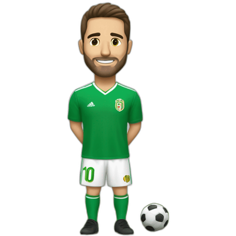 Iñaki cancha de futbol con fichitas para las posiciones emoji