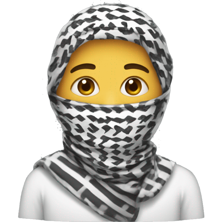 Me wearing keffiyeh emoji