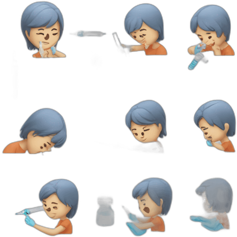 Making a syringe procedure emoji