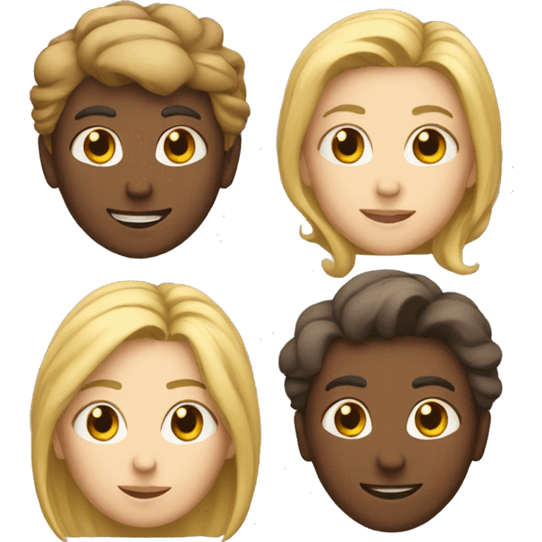 four characters representing beginner, intermediate, expert and champion emoji