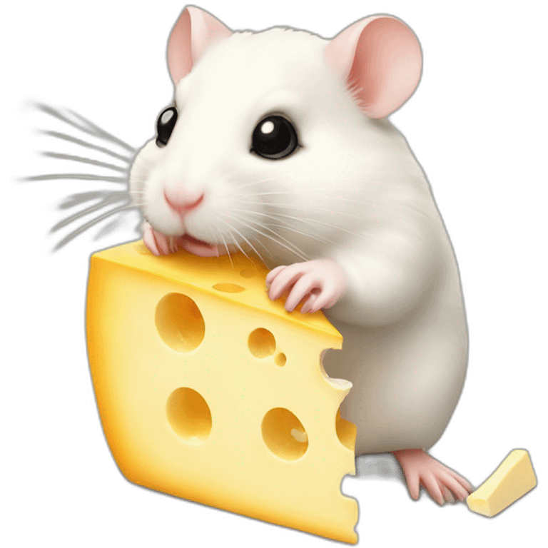 Hamster eating cheese emoji