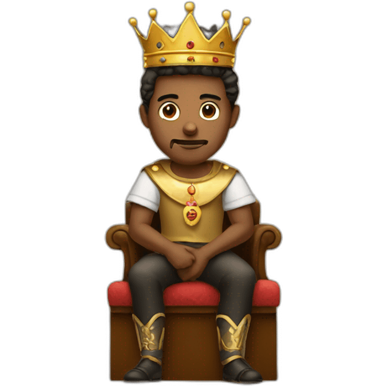 King sitting without a crown emoji