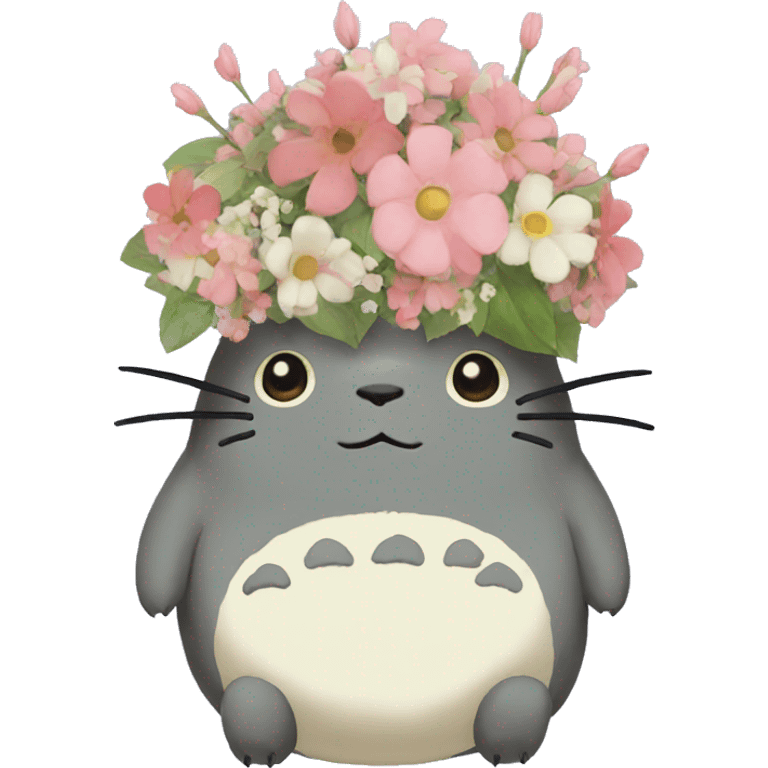 totoro flower crown emoji