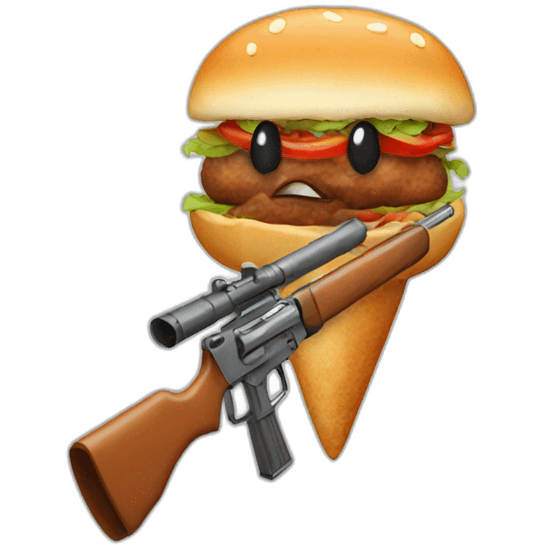 kebab with a gun emoji