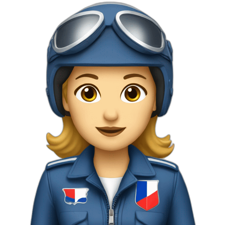 Femme Pilote patrouille de france emoji