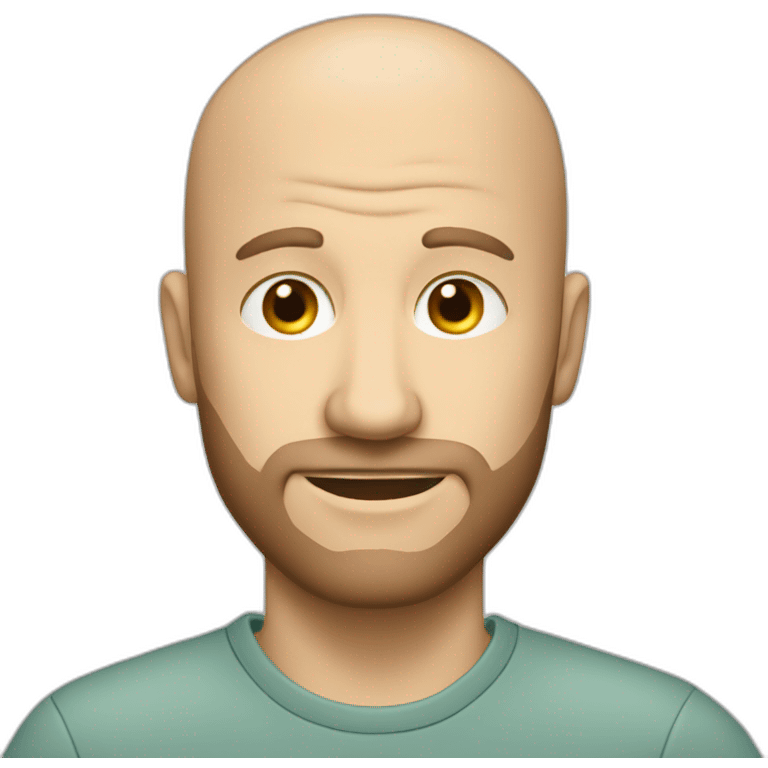 balding white guy with scruff emoji